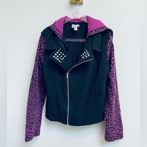 EUC Disney Hoodie Biker Blazer Size M (10-12)